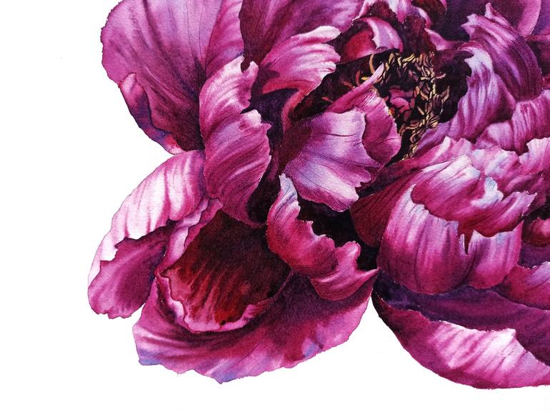 Original Fine Art Botanic Painting by Oksana Shkrebets