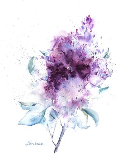 Print of Abstract Floral Paintings by Oksana Shkrebets