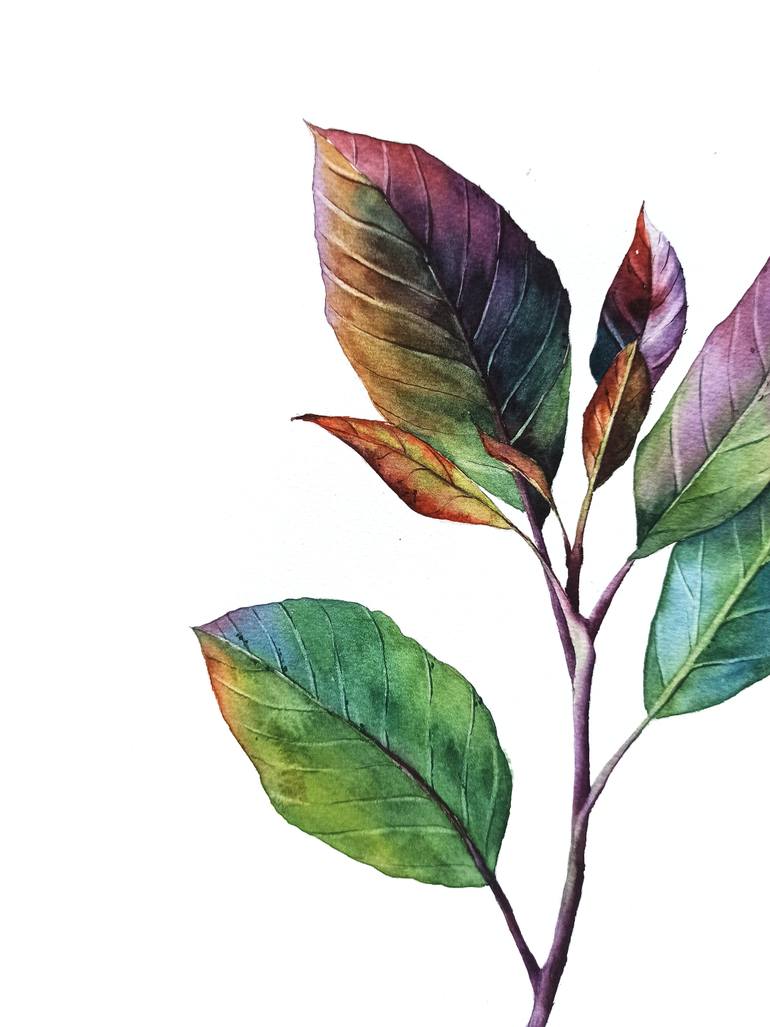 Original Conceptual Floral Painting by Oksana Shkrebets