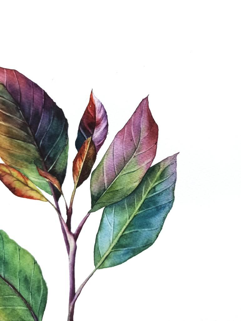Original Conceptual Floral Painting by Oksana Shkrebets