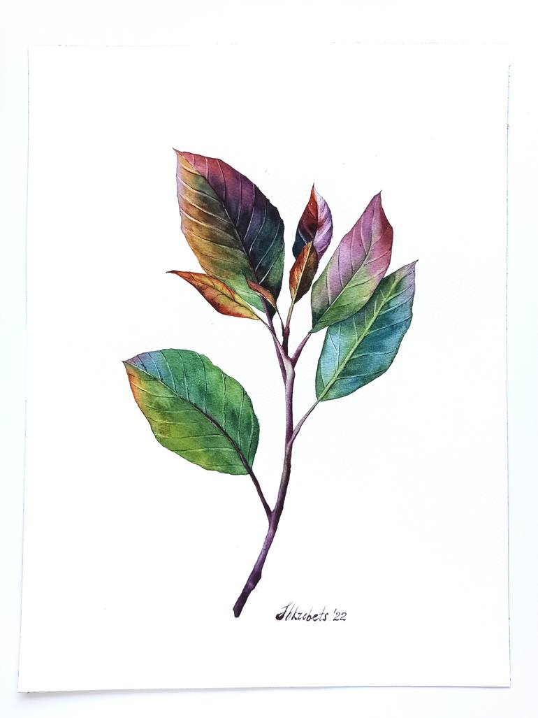 Original Conceptual Floral Painting by Oksana Shkrebets