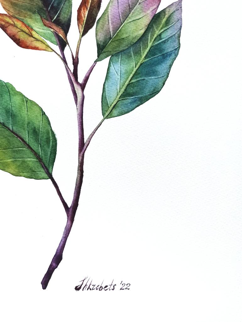 Original Conceptual Floral Painting by Oksana Shkrebets