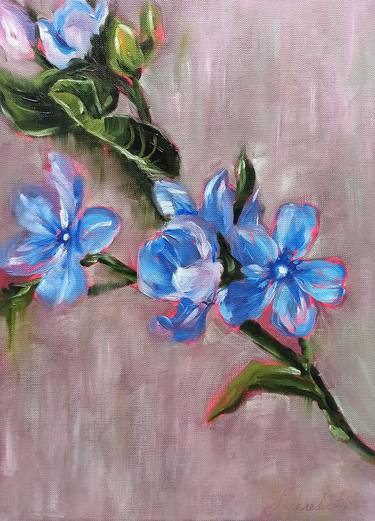 Original Fine Art Floral Paintings by Oksana Shkrebets