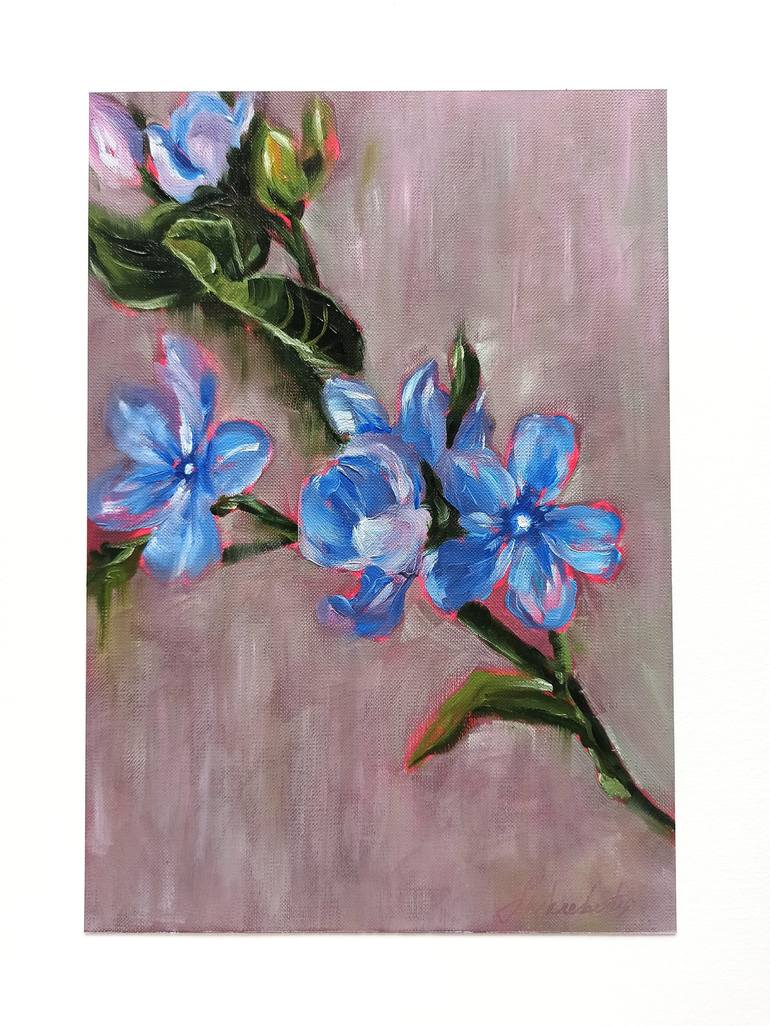 Original Fine Art Floral Painting by Oksana Shkrebets