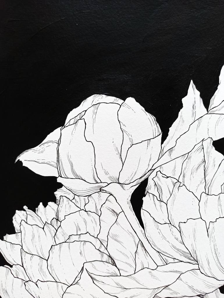 Original Expressionism Floral Painting by Oksana Shkrebets