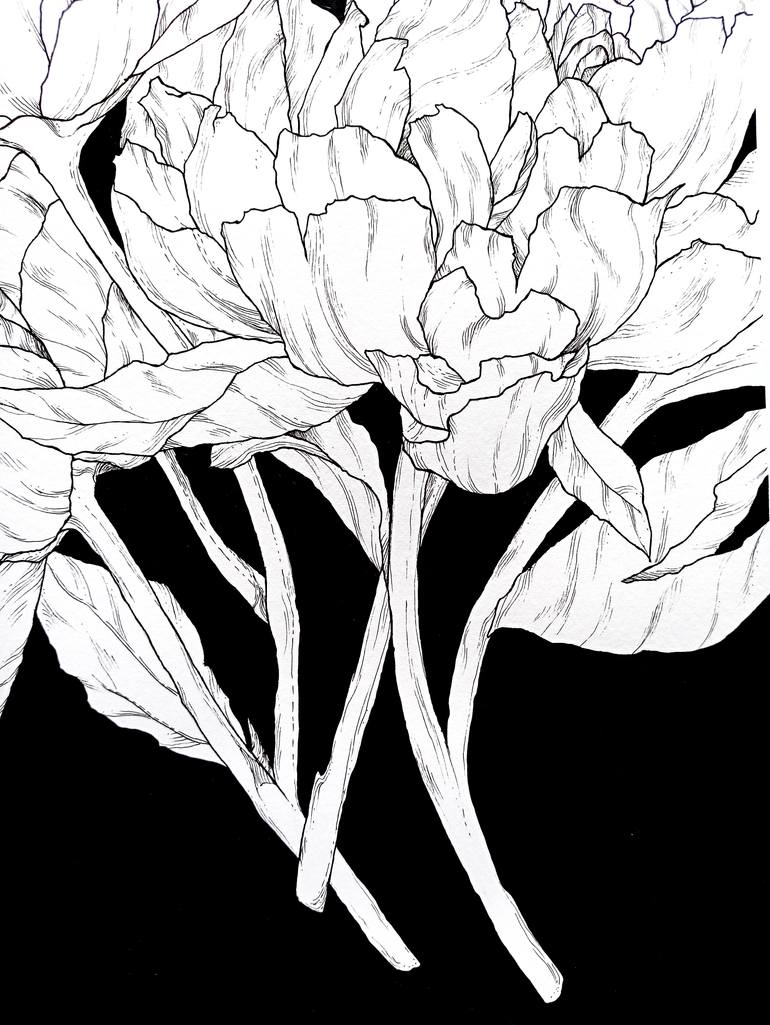 Original Expressionism Floral Painting by Oksana Shkrebets