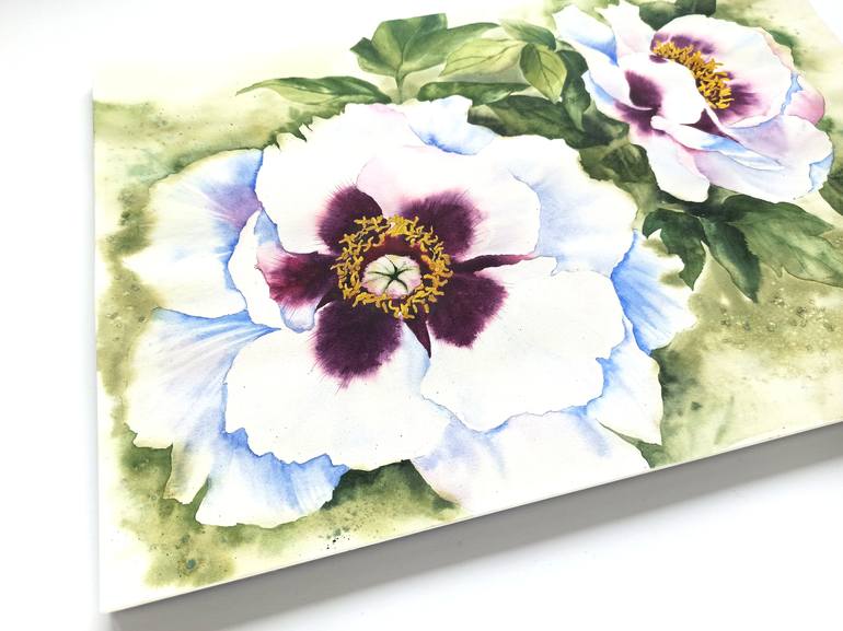 Original Expressionism Floral Painting by Oksana Shkrebets