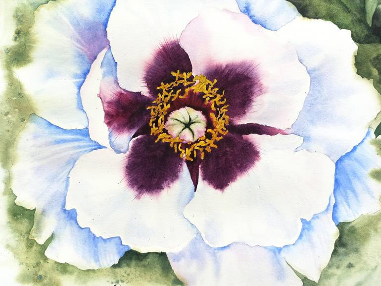 Original Expressionism Floral Painting by Oksana Shkrebets