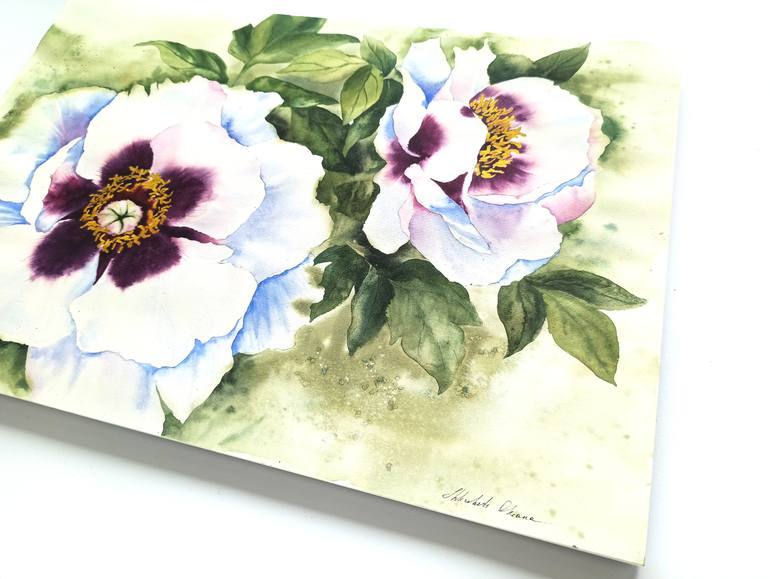 Original Expressionism Floral Painting by Oksana Shkrebets