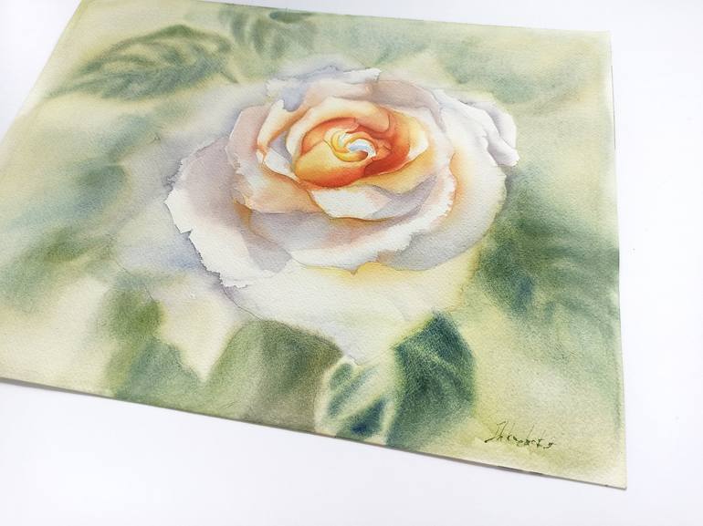 Original Fine Art Floral Painting by Oksana Shkrebets