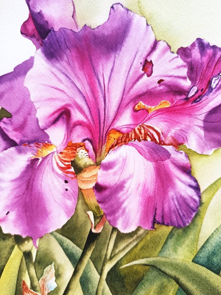 Original Expressionism Floral Painting by Oksana Shkrebets