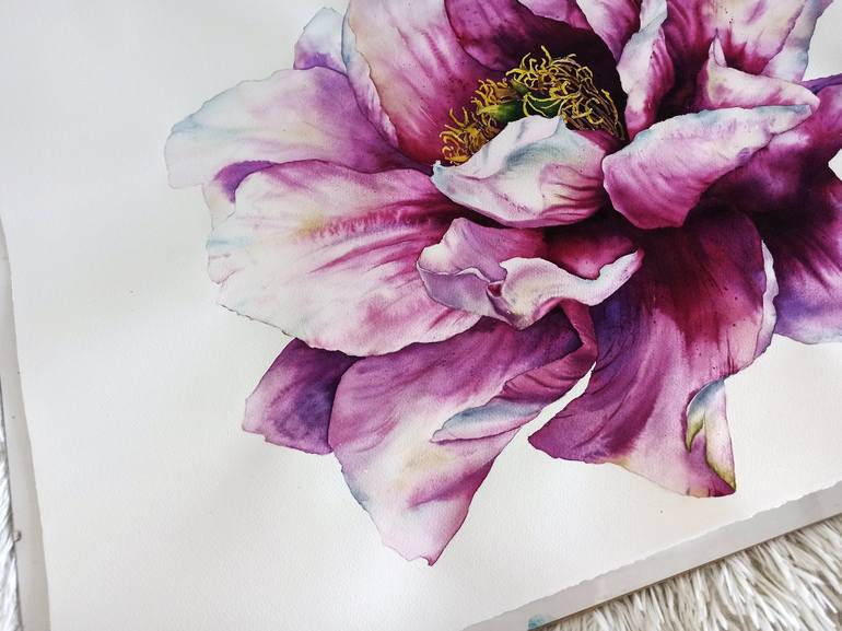 Original Floral Painting by Oksana Shkrebets