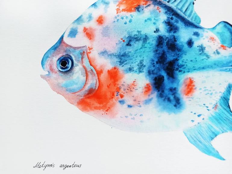 Original Fish Painting by Oksana Shkrebets