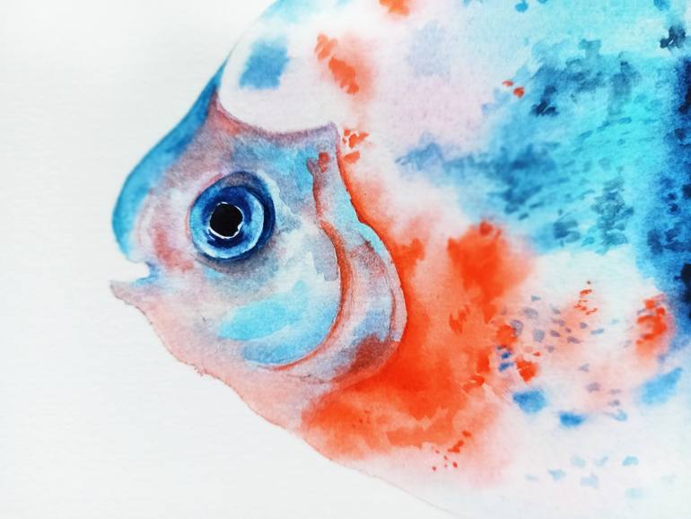 Original Fish Painting by Oksana Shkrebets