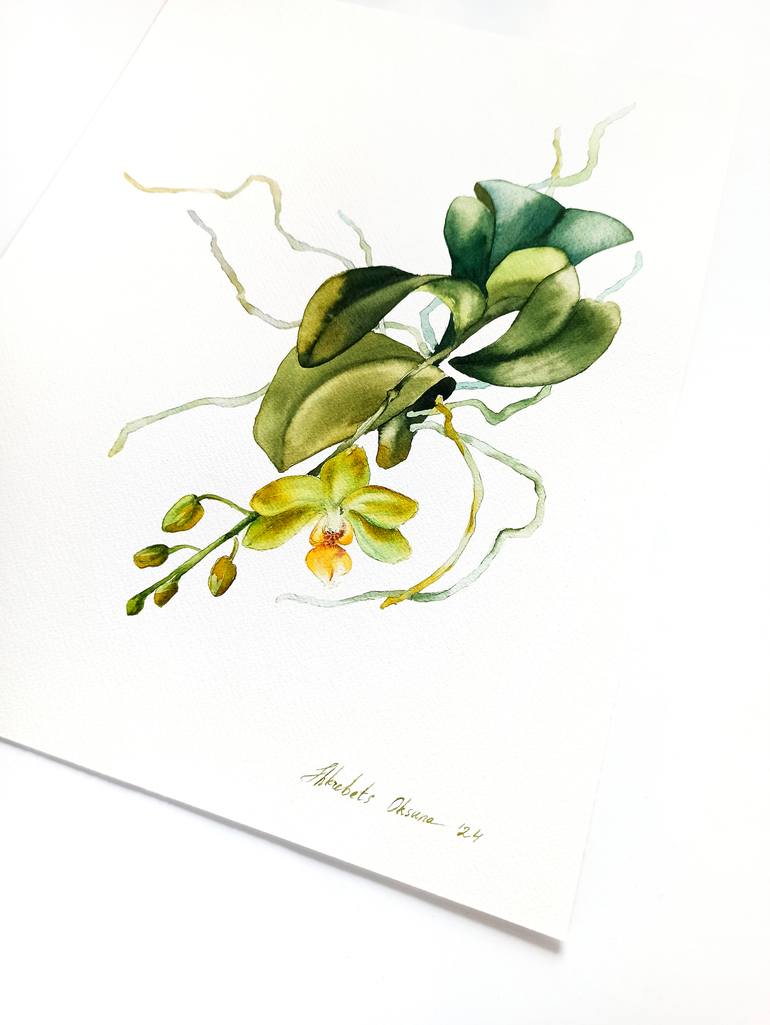 Original Contemporary Floral Painting by Oksana Shkrebets