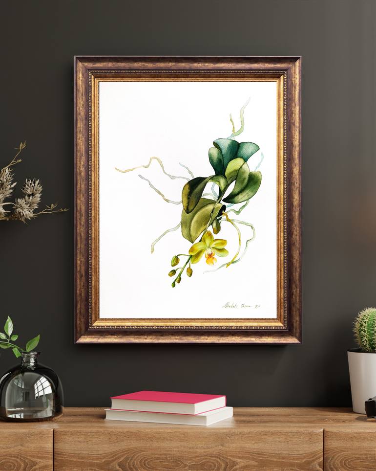 Original Contemporary Floral Painting by Oksana Shkrebets