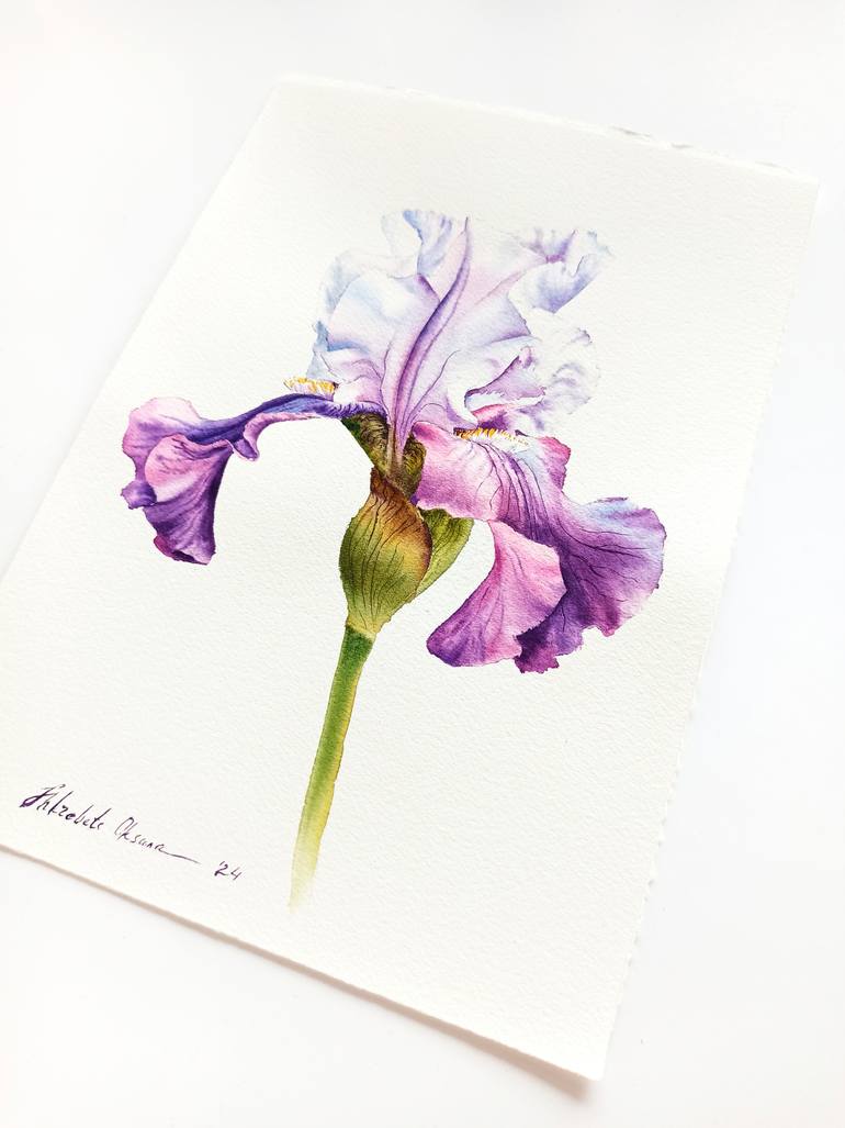 Original Contemporary Floral Painting by Oksana Shkrebets