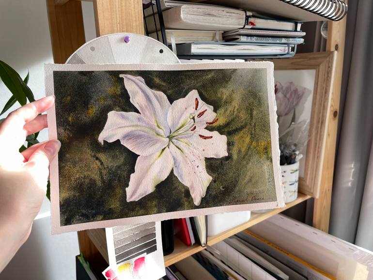 Original Contemporary Floral Painting by Oksana Shkrebets