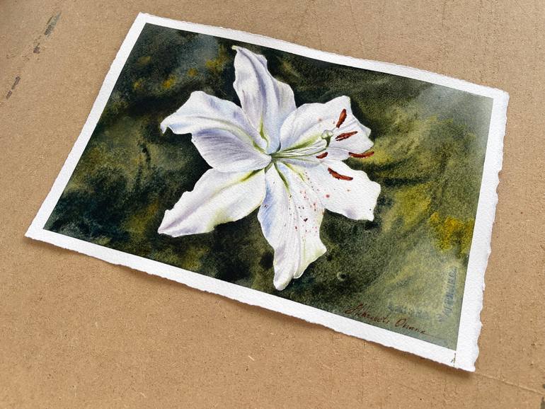 Original Contemporary Floral Painting by Oksana Shkrebets