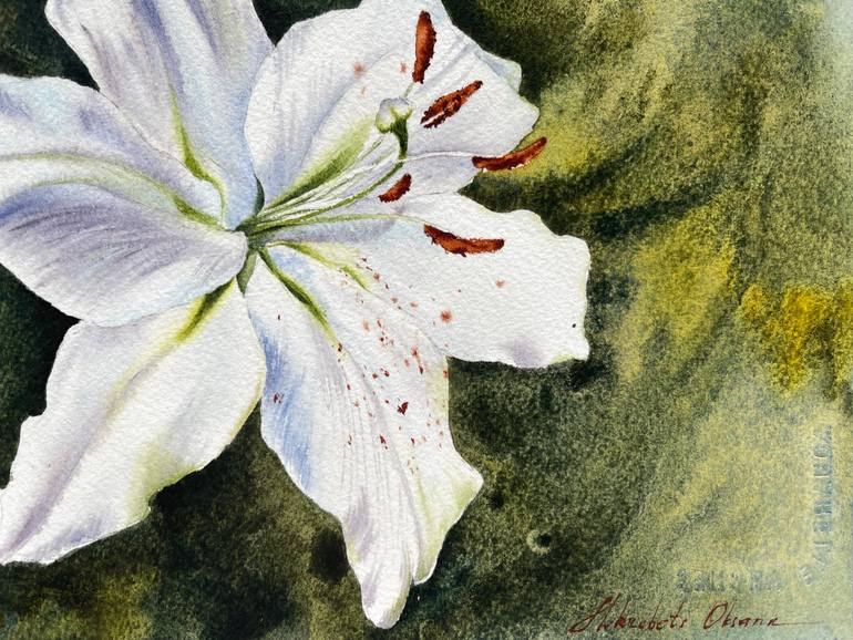 Original Contemporary Floral Painting by Oksana Shkrebets