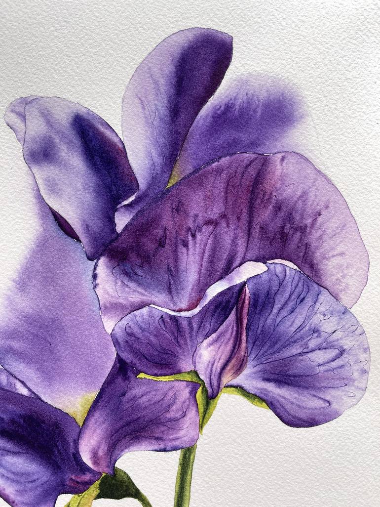 Original Contemporary Floral Painting by Oksana Shkrebets