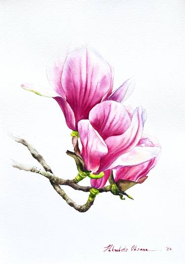 Original Floral Paintings by Oksana Shkrebets