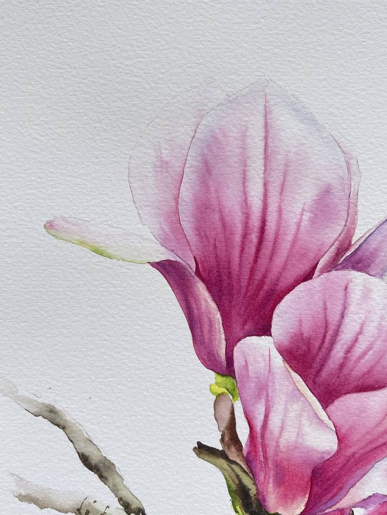 Original Contemporary Floral Painting by Oksana Shkrebets