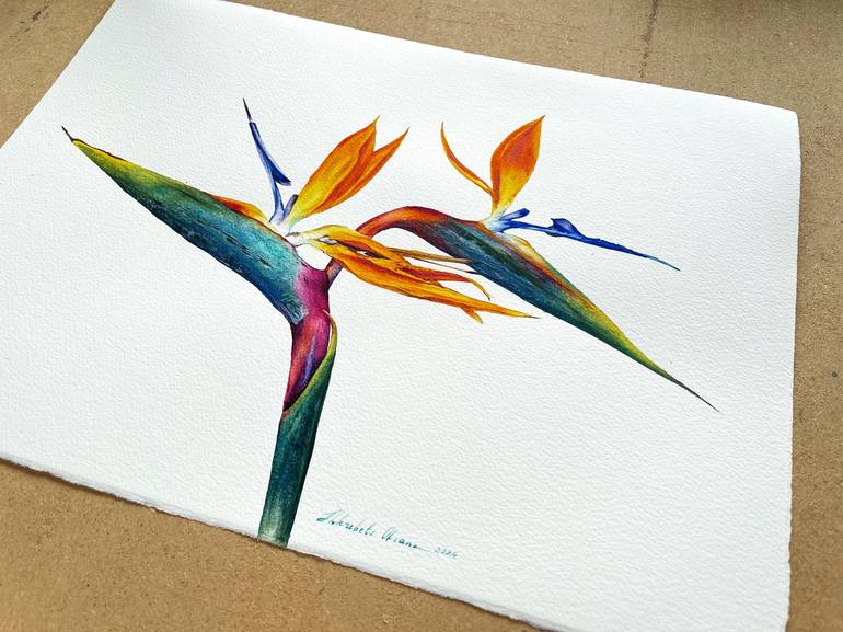 Original Contemporary Floral Painting by Oksana Shkrebets