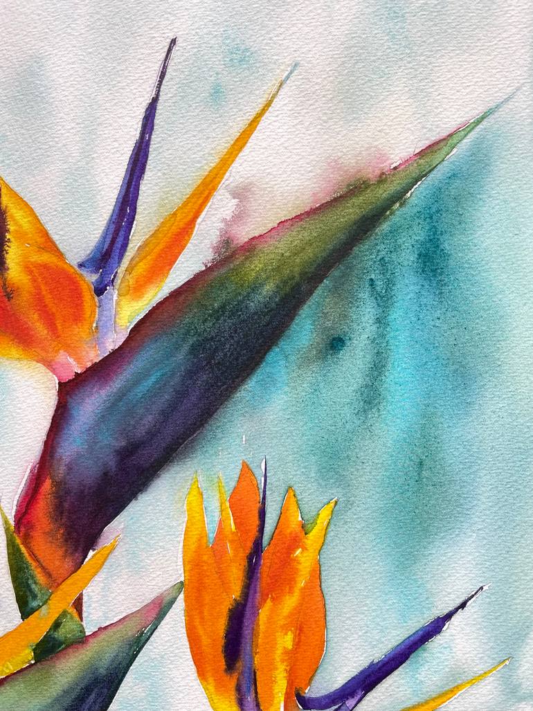 Original Contemporary Floral Painting by Oksana Shkrebets