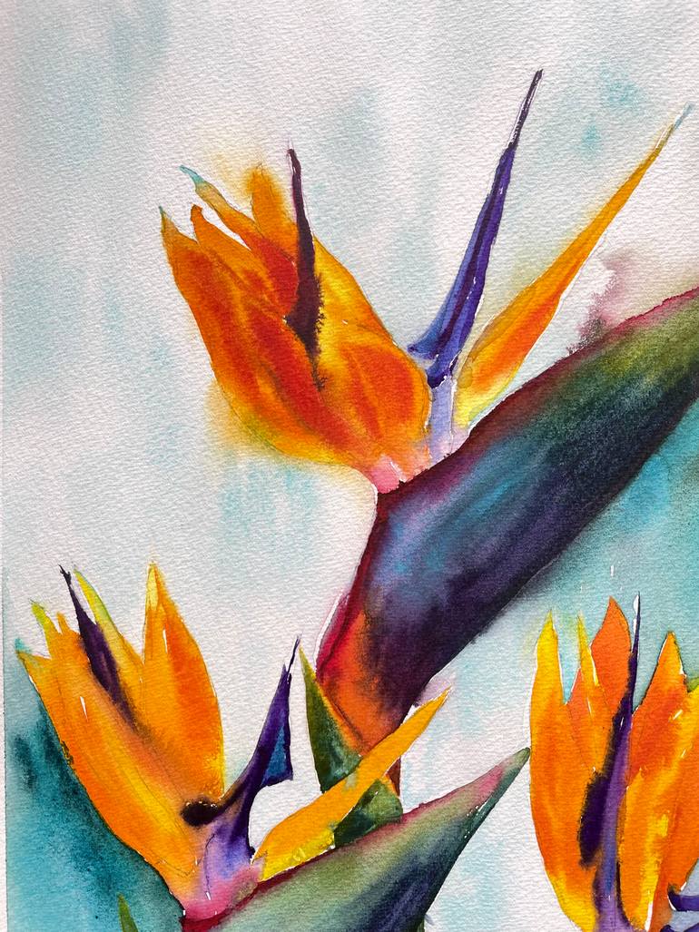 Original Contemporary Floral Painting by Oksana Shkrebets