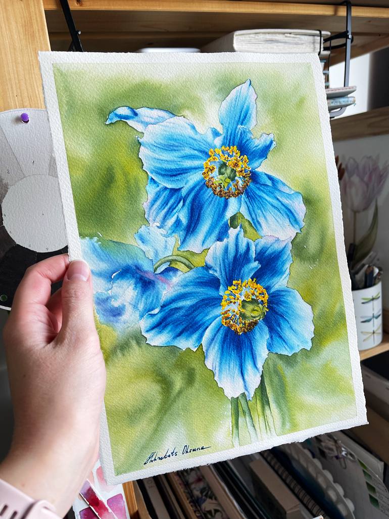 Original Contemporary Floral Painting by Oksana Shkrebets