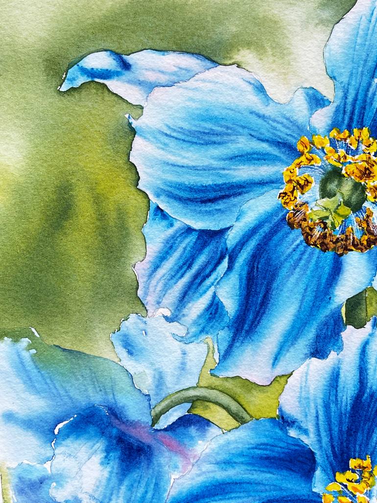 Original Contemporary Floral Painting by Oksana Shkrebets