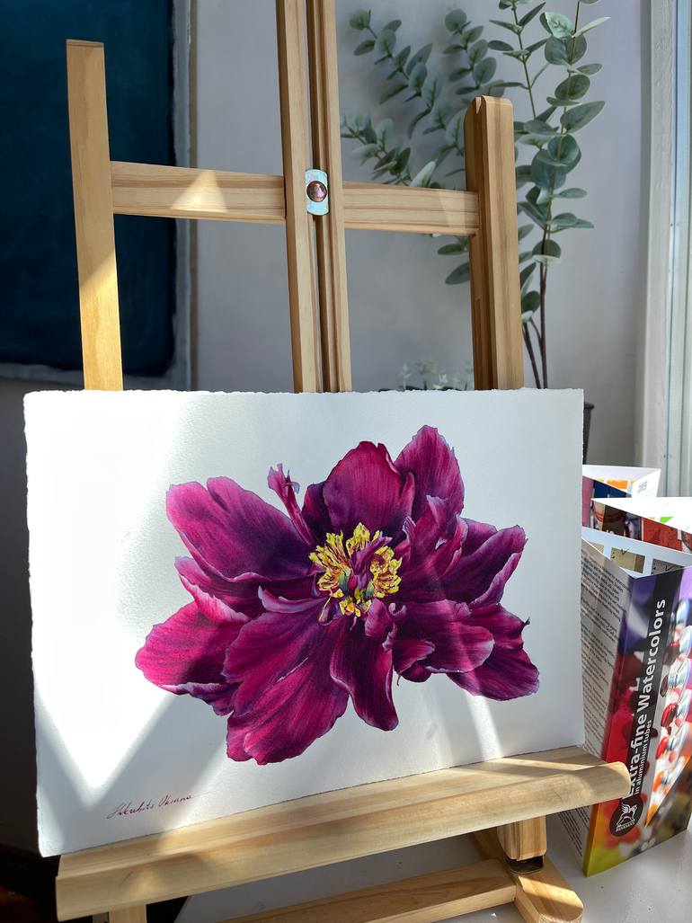 Original Contemporary Floral Painting by Oksana Shkrebets