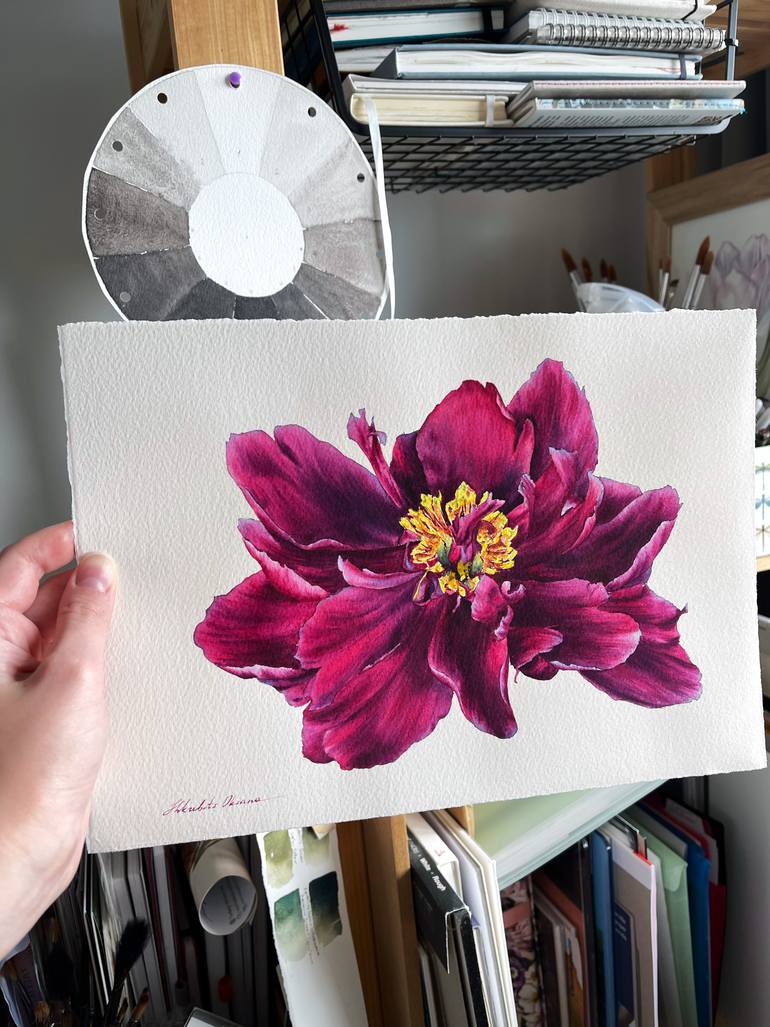 Original Contemporary Floral Painting by Oksana Shkrebets