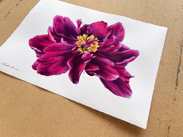 Original Contemporary Floral Painting by Oksana Shkrebets