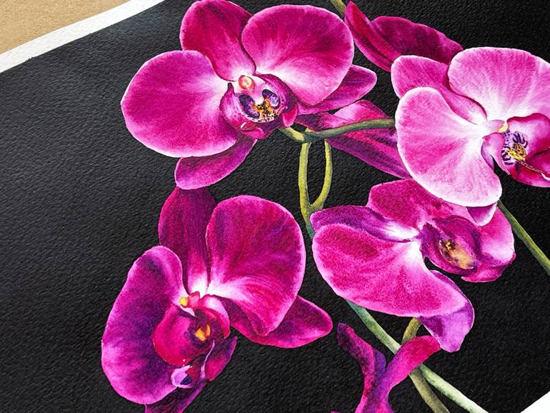 Original Contemporary Floral Painting by Oksana Shkrebets