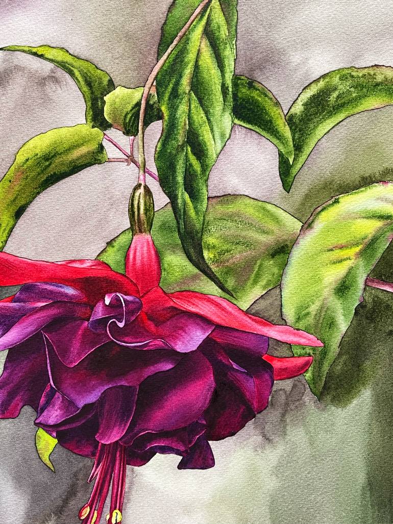 Original Contemporary Floral Painting by Oksana Shkrebets