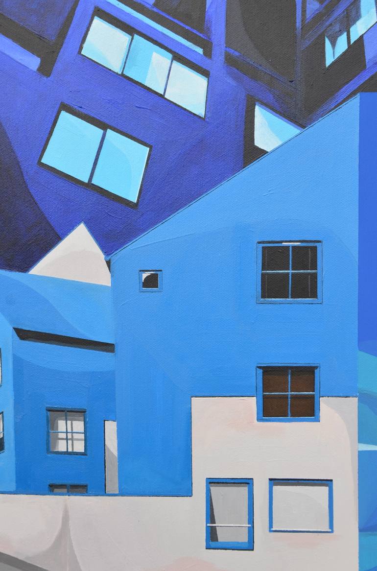 Original Abstract Architecture Painting by Joanna Gorgolewska