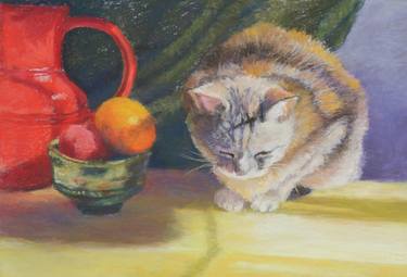 Cat and Red Pitcher thumb