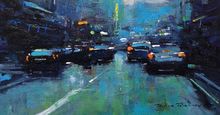 Original Figurative Cities Painting by Philippe Perennou