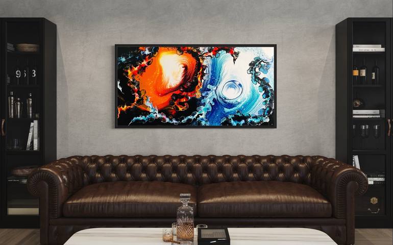 Original Contemporary Abstract Painting by CEDRIC DUBBIOSI
