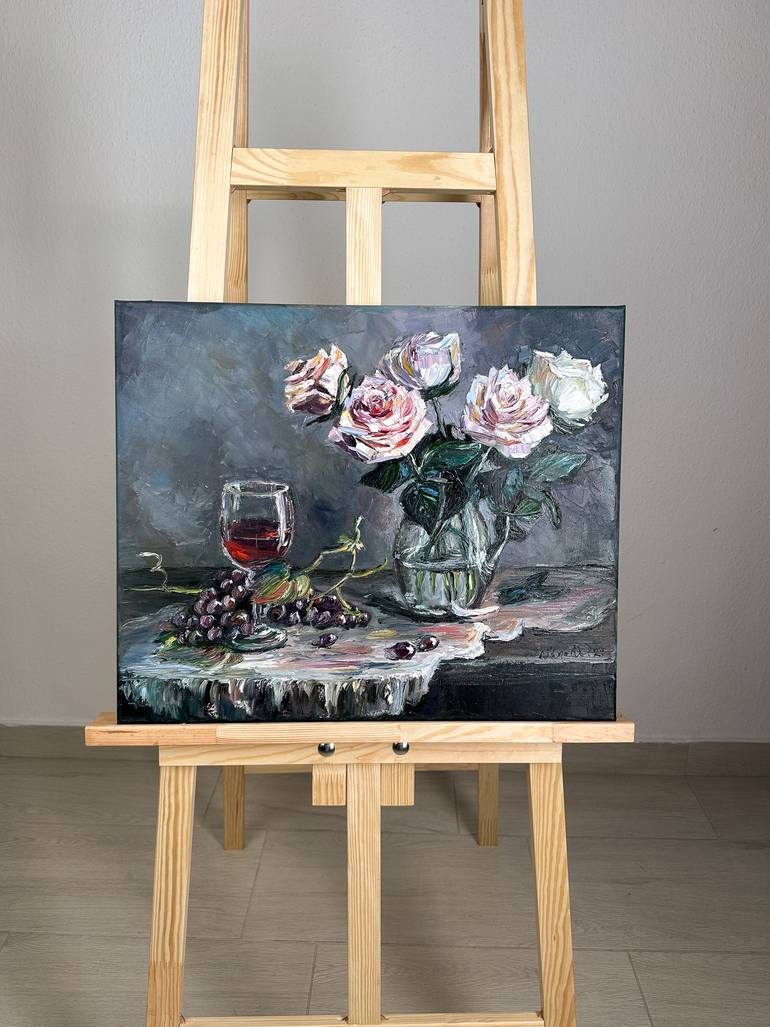 Original Impressionism Still Life Painting by Catherine Varadi