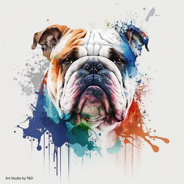 Print of Abstract Dogs Digital by tiina hoddy