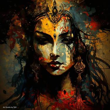 Hindu Goddess - abstract expressionism thumb