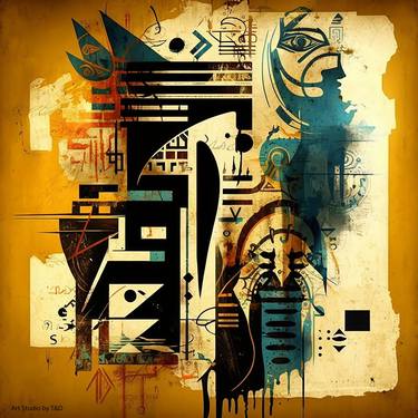 Hieroglyphics Egypt - Abstract Expressionism thumb