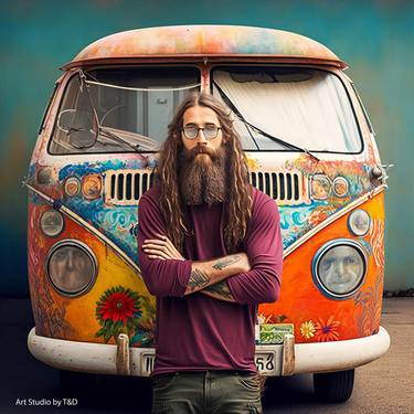 Hippie and VW thumb