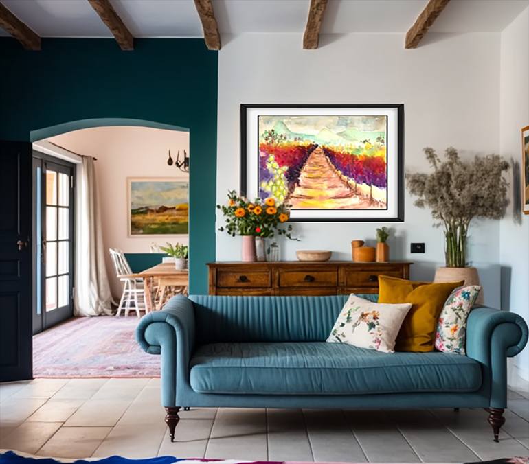 Original Abstract Expressionism Landscape Painting by Tiina Hoddy