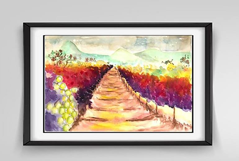 Original Abstract Expressionism Landscape Painting by Tiina Hoddy
