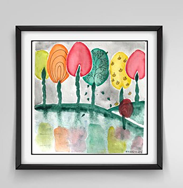 Original Contemporary Botanic Painting by Tiina Hoddy