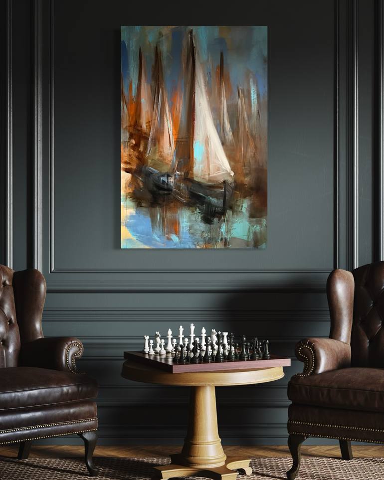 Original Abstract Expressionism Abstract Painting by Tamara Andjus